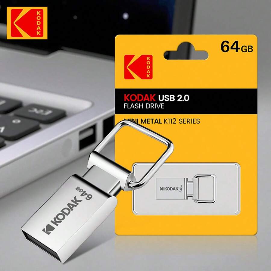 Kodak Mini Pendrive Metal USB2.0 Memory Stick K112 USB Flash Drive 16GB 32GB 64GB Waterproof  Portable Gift For PC Car Desktop Laptop