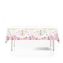 3 件生日派对一次性铝箔桌布，卡通印花宴会餐具，派对装饰长方形桌布，108*180 厘米，圣诞节 - 彩色 - 查看 18