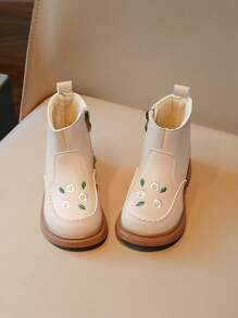 Girls Short Boots, New Autumn/Winter 2025 Model, Children's Boots, Boots, Girls Winter Embroidered Leather Boots