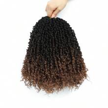 FULCRUM 8/10/12 Inch Yanky Twist Crochet Hair 26 Strands/Pcs Fluffy Spring Mini Twist Crochet Braids Short Bob Passion Twist Curly Synthetic Braiding Hair Extensions For Women & Girls