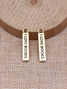 12pcs/Bag 27x5mm I Love Books Charms Pendant For DIY Jewelry Making DIY Earring, Necklace, Bracelet, Keychain Making - I LOVE BOOKS - View 5