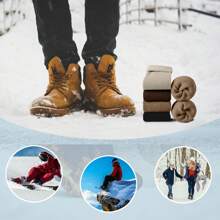 5 Pairs Fleece Self-Heating Winter Athletic Socks Thick Thermal Warm Socks For Hiking Skiing Gift