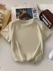 少年男孩汽車印花圓領T恤