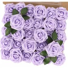 Hoa hồng giả xốp trông giống thật có thân dùng để tự làm bó hoa cưới, đồ trang trí trung tâm tiệc cô dâu, cắm hoa, bàn tiệc, trang trí nhà cửa (bao bì túi OPP không bao gồm hộp), trang trí văn phòng, vòng hoa Giáng sinh, trang trí phòng khách, trang trí, đồ trang trí Giáng sinh, ngày lễ tình nhân, quà tặng - Nhiều màu - Xem 24
