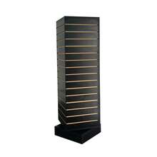 FKZNPJ Slatwall Display Case Rotating Slatwall Display Heavy Duty Merchandiser Rotating Slatwall Cube Clothing Slatwall - 黑色 - 查看 3