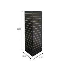 FKZNPJ Slatwall Display Case Rotating Slatwall Display Heavy Duty Merchandiser Rotating Slatwall Cube Clothing Slatwall - 黑色 - 查看 4