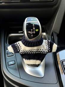 Personalized Small Sweater For Car Gearshift Covers, Suitable For Autumn & Winter Car Interior Decor