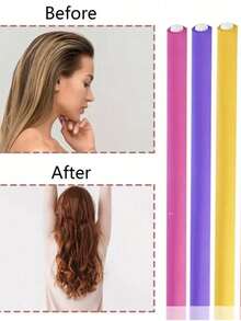 1 Bộ 10 chiếc máy uốn tóc mềm dẻo uốn xoăn bằng mút xốp mềm không dùng nhiệt cho phụ nữ và bé gái tóc dài và ngắn màu sắc ngẫu nhiên - Nhiều màu - Xem 5