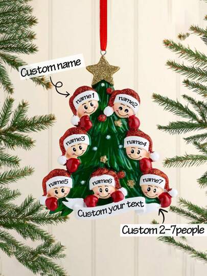 1 pezzo Decorazioni natalizie personalizzate con nome - Decorazioni natalizie personalizzate con foto 2025, decorazioni per alberi di Natale, decorazioni natalizie, regali di Natale per mamma, papà, animali domestici, amici, regali per donne, amicizia, decorazioni natalizie personalizzate per la famiglia, atmosfera calda, rinfrescamento autunnale della casa, decorazioni natalizie, armonia domestica