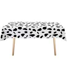 3 件生日派对一次性铝箔桌布，卡通印花宴会餐具，派对装饰长方形桌布，108*180 厘米，圣诞节 - 彩色 - 查看 23