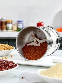1 件装多功能咖啡研磨机，家用研磨机，适用于谷物、香料和咖啡豆，不锈钢 - 查看 8