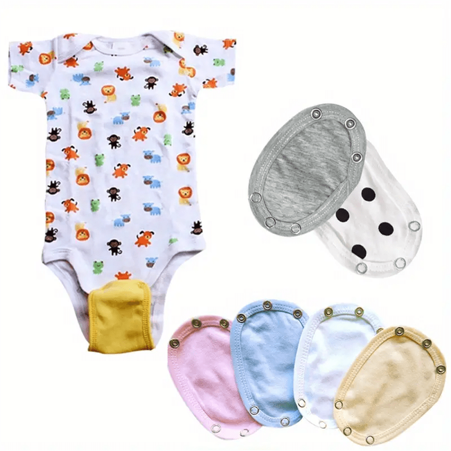 5pcs Soft & Cozy Utility Bodysuit Extension Piece - Comfortable And Versatile One-Piece Outfit - Extend Film For Easy Dressing Baby Shower Family Decorations Gifts