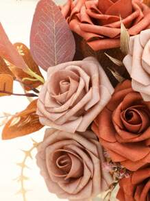 Hoa hồng giả xốp trông giống thật có thân dùng để tự làm bó hoa cưới, đồ trang trí trung tâm tiệc cô dâu, cắm hoa, bàn tiệc, trang trí nhà cửa (bao bì túi OPP không bao gồm hộp), trang trí văn phòng, vòng hoa Giáng sinh, trang trí phòng khách, trang trí, đồ trang trí Giáng sinh, ngày lễ tình nhân, quà tặng - Nhiều màu - Xem 3