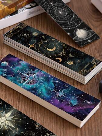 30pcs Fantasy Tarot Pattern Bookmarks Paper Multipurpose Mini Cards Note For DIY, Reading Hobby Gift