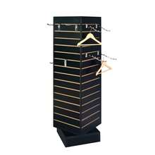FKZNPJ Slatwall Display Case Rotating Slatwall Display Heavy Duty Merchandiser Rotating Slatwall Cube Clothing Slatwall - 黑色 - 查看 6