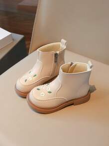 Girls Short Boots, New Autumn/Winter 2025 Model, Children's Boots, Boots, Girls Winter Embroidered Leather Boots