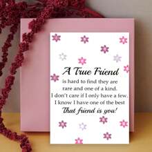 1pc Emotional Friendship Card, Suitable For Appreciation To Best Sister Or Bestfriend, Understands My Heart, Long-Distance Friendship, Birthday Card, Gift Card,Christmas - Red - View 5