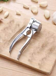 1pc Stainless Steel Garlic Press Manual Crusher Handheld Ginger Kitchen Tool,Corkscrew,Chopped And Crushed Ginger, Nuts, Garlic, Walnuts