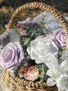 Real Looking Foam Fake Roses With Stems For DIY Wedding Bouquets Bridal Shower Centerpieces Floral Arrangements Party Tables Home Decorations(No Box, Packaged In OPP Bag), Valentine Day, Gift - Multicolor - View 4