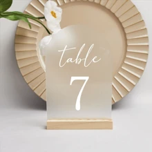 10/20/30pcs/Set, Wedding Table Numbers, Arch Frosted Acrylic Table Numbers, Modern Minimalist Table Numbers, Plexiglass Table Numbers For Wedding Reception, Wedding Signs, Table Signs, Wedding Table Decor Best Gifts,Wedding Decor,Home Decor ,Room Decor Birthday Graduation Birthday Decorations Party Decorations Bachelorette