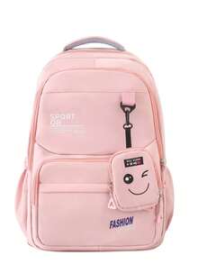 Fashion Waterproof Nylon School Backpack Notebook Includes Bag - Màu Hồng baby - Xem 6