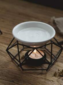 1 Conjunto de portavelas de cerámica, difusor de aceites esenciales, calentador de cera, decoración con diseño de nido de pájaros de moda (velas no incluidas), regalo festivo, regalos para ella, regalo de Navidad, regalo de Halloween