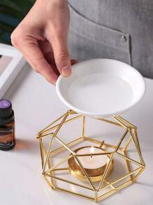 1 Conjunto de portavelas de cerámica, difusor de aceites esenciales, calentador de cera, decoración con diseño de nido de pájaros de moda (velas no incluidas), regalo festivo, regalos para ella, regalo de Navidad, regalo de Halloween