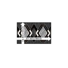 1pc/2pcs Elegant Black Diamond Shape Golden Rim Long Rug/Rug Set, 2pcs, Stain & Dust Resistant, Washable, Suitable For Home, Room, Hallway, Entryway, Bedroom, Living Room, Kitchen, Laundry Room Decoration