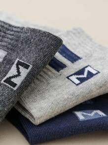 5 đôi tất cổ ngắn thể thao đa năng màu tương phản nối liền thấm hút mồ hôi cho nam - Nhiều màu - Xem 5