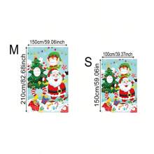 Christmas Party Photography Backdrop Decorations Photo Booth Background Poster Funny Face Conversion Game Banner - Multicolor - View 2