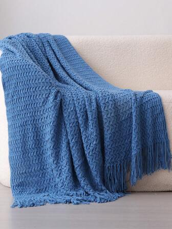 1入組針織毯子辦公小憩,沙發,空調,床,