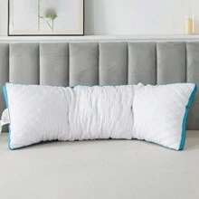 Memory Foam Body Pillow For Adults, Long Body Pillow For Sleeping, Full Body Pillow For Bed - White(Grey Side)