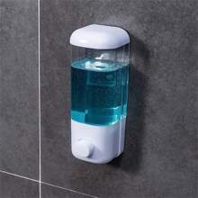 1 pieza Dispensador de jabón montado en la pared, dispensador de loción/champú tipo exprimible, botella de champú, recipiente de jabón líquido montado en la pared para hotel, decoración de baño del hogar, decoración de otoño, regreso a la escuela