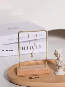 1 件/2 件/4 件珠宝展示架，木质金属丝简约耳环收纳架复古金色兔子浮雕珠宝托盘，适合婚礼派对展示返校 - 木底創意簡約耳環架 - 查看 13