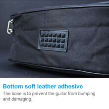 41 Inch Full Size Guitar Bag Fits For 40'' 41'' Acoustic Guitar Gig Bag 5 Mm Thickened Pad Backpack Waterproof Guitar Case Cover With Dual Adjustable Shoulder Straps - 黑色 - 查看 5