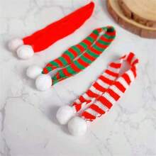 1 件迷你圣诞针织围巾，多风格针织围巾，小鸭形颈部保暖装饰，圣诞礼物 - 彩色 - 查看 8