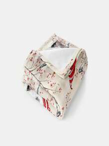 1pc Soft & Cozy Flannel Blanket With  In Snow Pattern, Suitable For Sofa, Bed, Living Room, Travel, Office, Shawl, Nap, Air Conditioning, Bedding, Camping, Wall Decor, Ideal Gift For Boys, Girls, Daily Use, Holidays