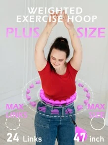 JLoibao Weighted Hula Circle With 24 Links For Adults Weight Loss, Infinity Fitness Hoop Plus Size, For Women Smart Exercise Equipment - 紫色 - 查看 6