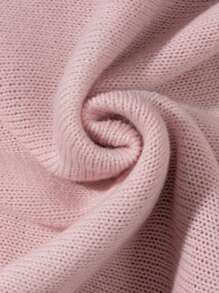 ANDREILEE 男士秋冬新款高街做旧流苏毛衣，男女通用圆领套头衫 - 粉色 - 查看 3