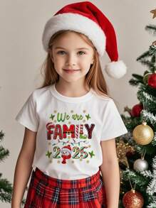 Neue Stretch Sommerkleidung für Kleine Mädchen, Kinder Lässig süßes grafisches Kurzarm T-Shirt, geeignet für Ferien und Alltagstragen, süßes Muster für Mädchen Fotos, Geburtstage, Partys