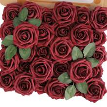 Real Looking Foam Fake Roses With Stems For DIY Wedding Bouquets Bridal Shower Centerpieces Floral Arrangements Party Tables Home Decorations(No Box, Packaged In OPP Bag), Valentine Day, Gift - Multicolor - View 37
