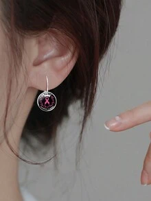 12只/6只/4只/1只 乳腺癌防治粉红丝带耳环，款式随机，适合慈善捐赠活动和礼品赠送 - 彩色 - 查看 5