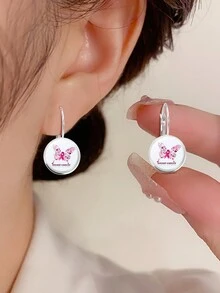 12只/6只/4只/1只 乳腺癌防治粉红丝带耳环，款式随机，适合慈善捐赠活动和礼品赠送 - 彩色 - 查看 3