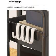 滚动储物车/架。适用于厨房、卧室、浴室的多层移动架子，用于零食、洗漱用品的收纳 - 彩色 - 查看 5