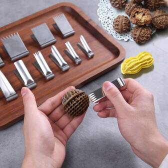 1 Piece Chinese Style Walnut Cake Stuffed Bun/Pastry Mold, Home Kitchen Dough Decorating Gadget, Baking Tool For Children