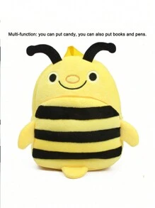 Toddler Backpack Zoo Mini Daily Backpack Animal Cartoon Travel Bag Suitable For Baby Boys And Baby Girls, Bee Backpack - Yellow - View 2