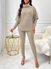 AIJ Amarilo Solid Color Mandarin Collar Batwing Sleeve Set - View 4