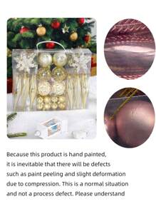 40pcs/Set Assorted Christmas Ball Ornaments, Colorful Christmas Balls For Store Display, Gift, Christmas Tree Decoration, Snowflake Decorations,Christmas - Multicolor - View 14