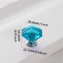 15Pieces Of Acrylic Cabinet Handles, Crystal Clear Diamond Shape, European Style Hardware Handles, Highly Attractive Suitable For Drawers, Wardrobes, Cabinets And Shoe Cabinet Knobs - Multicolor - View 15