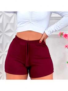 Short Shorts - Ribbed Knit | For Working Out | Gym | Summer 2023 - 玫紅色 - 查看 3